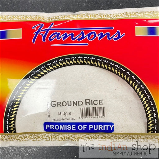 Hansons Ground Rice - 400 Grams - Other Ground Flours