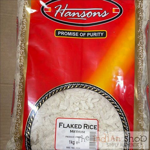 Hansons Rice Flakes Powa Medium - 1 Kg - Other Ground Flours