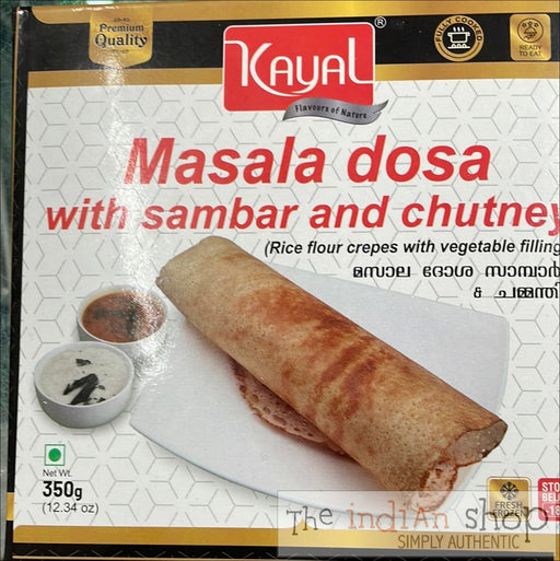 Kayal Masala Dosa with Sambar and Chutney - 350 g - Frozen Snacks