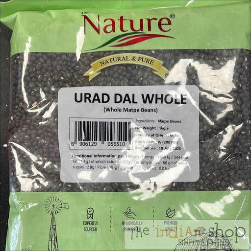 Dr Nature Urid Beans Whole - 1 Kg - Lentils