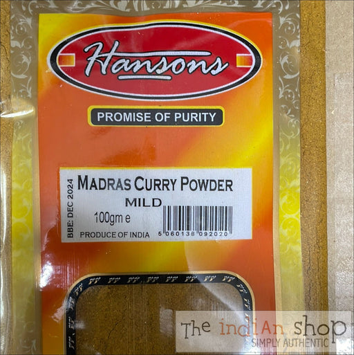 Hansons Curry Powder Mild - 100 g - Spices