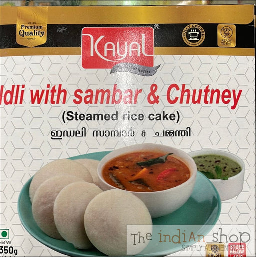 Kayal Idli with Sambar and Chutney - 350 g - Frozen Snacks