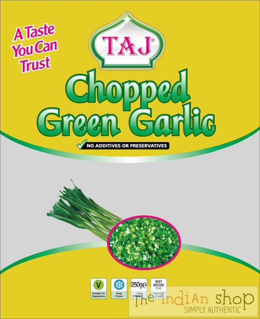 Taj Chopped Green garlic - 250 g - Frozen Vegetables