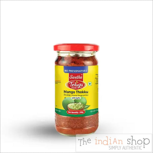 Telugu Foods Mango Thokku (with Garlic) Pickle - 300 g - Pastes
