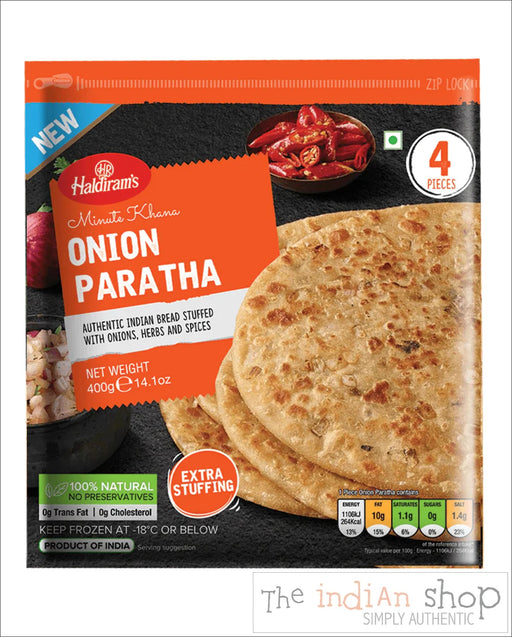 Haldiram Onion Paratha - 400 g - Frozen Indian Breads