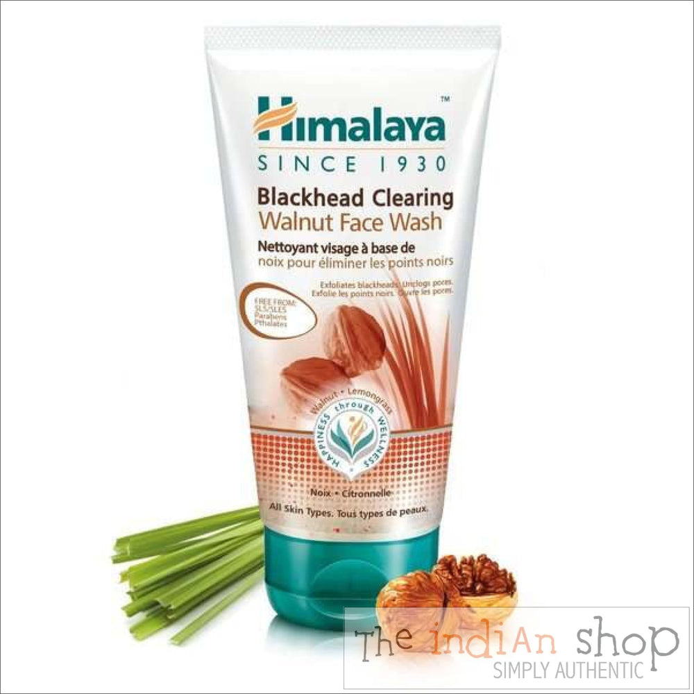 Himalaya Blackhead Clearing Walnut Face Wash - 150 ml - Beauty and Health