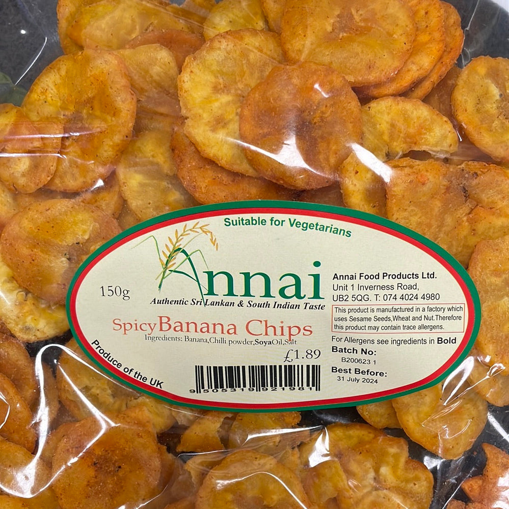 Annai Spicy Banana Chips - 150 g - Snacks
