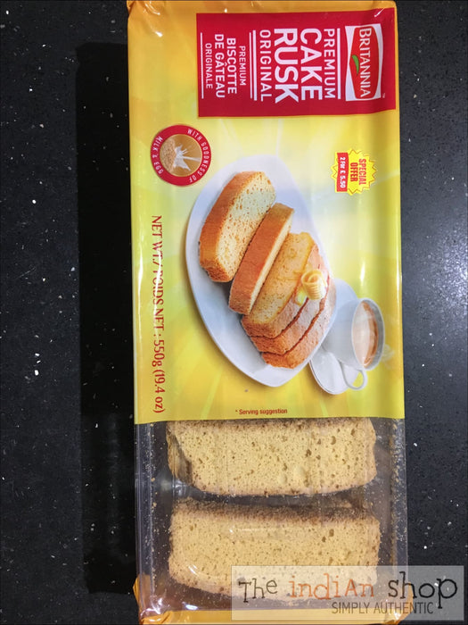 Britannia Eggless Cake Rusk - 550 g - Snacks