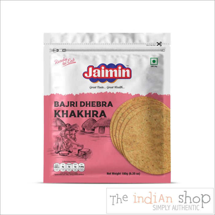 Jaimin Bajri Dhebra Khakhra - 180 g - Snacks