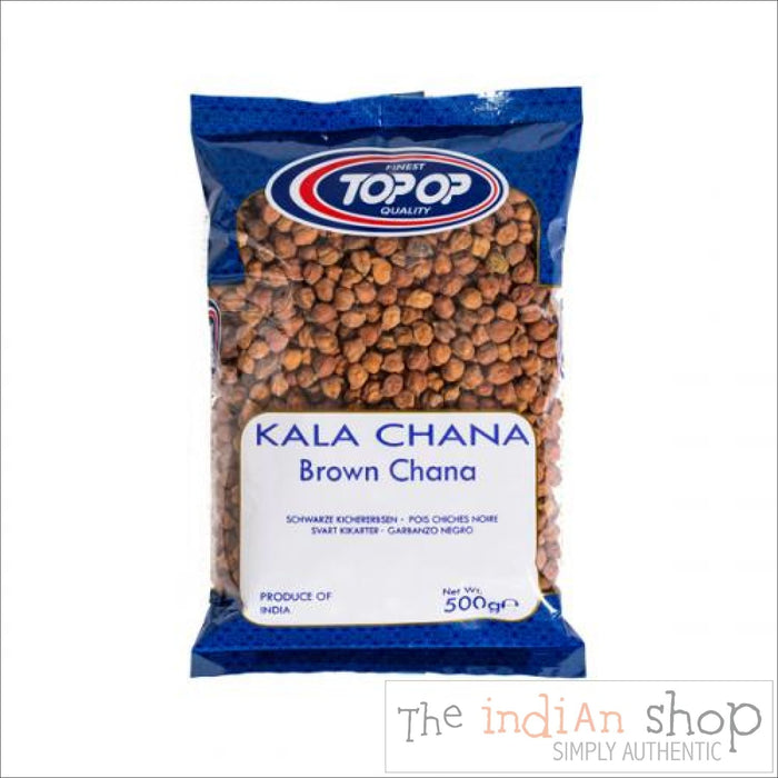 Top Op Brown Chick Peas (Kala Chana) - 500 g - Lentils