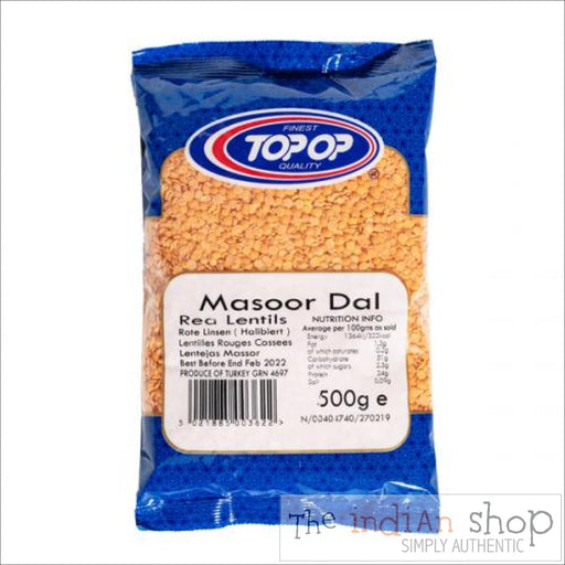 Top Op Masoor Dall (Red Lentil) - 500 g - Lentils