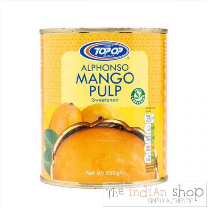 Top Op Mango Pulp (Alphonso) - 850 g - Canned Items