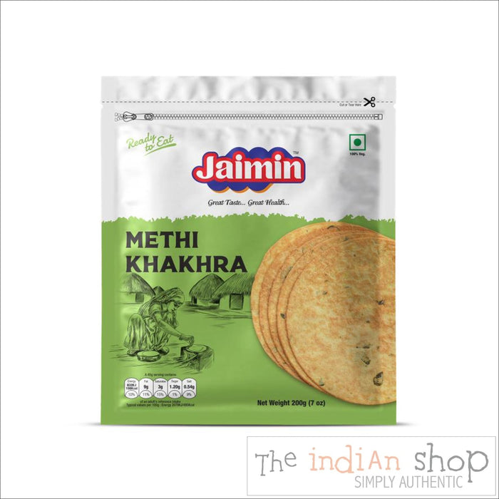 Jaimin Methi Khakhra - 200 g - Snacks