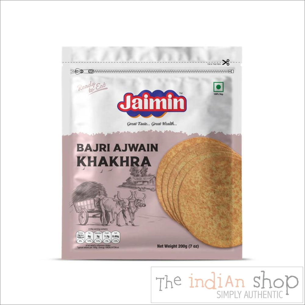 Jaimin Bajri Ajwain Khakhra - 200 g - Snacks