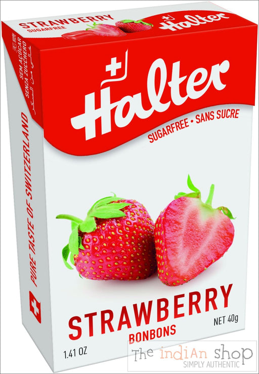 Halter Sugar Free Candy Strawberry - 40 g - Organic And Free From Range