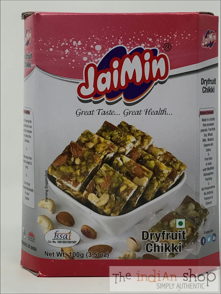 Jaimin Dry Fruit Chikki - 100 g - Snacks
