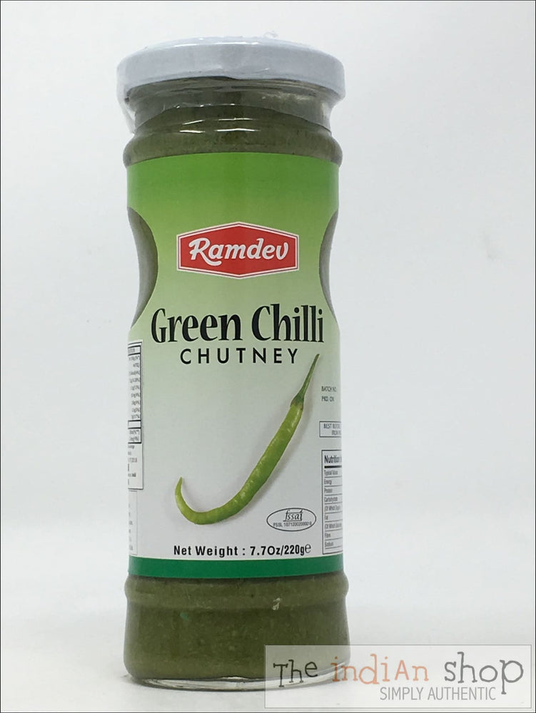Ramdev Green Chilli Chutney - 220 g - Chutneys