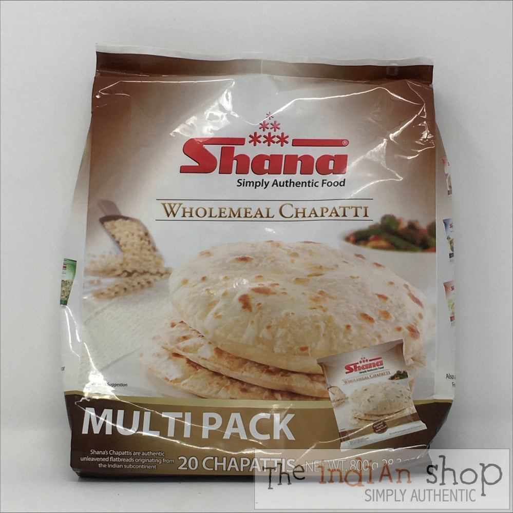 Shana Wholemeal Chapati Family Pack - 800 g - Frozen Indian Breads