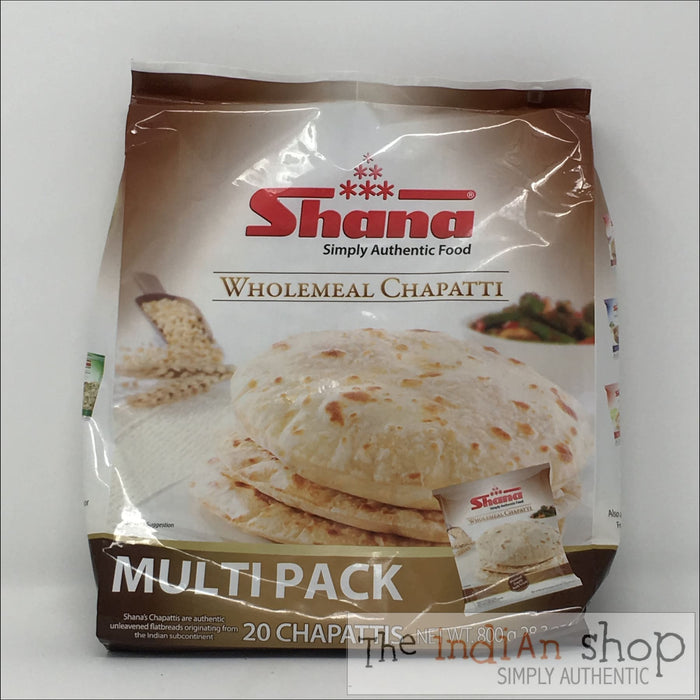 Shana Wholemeal Chapati Family Pack - 800 g - Frozen Indian Breads