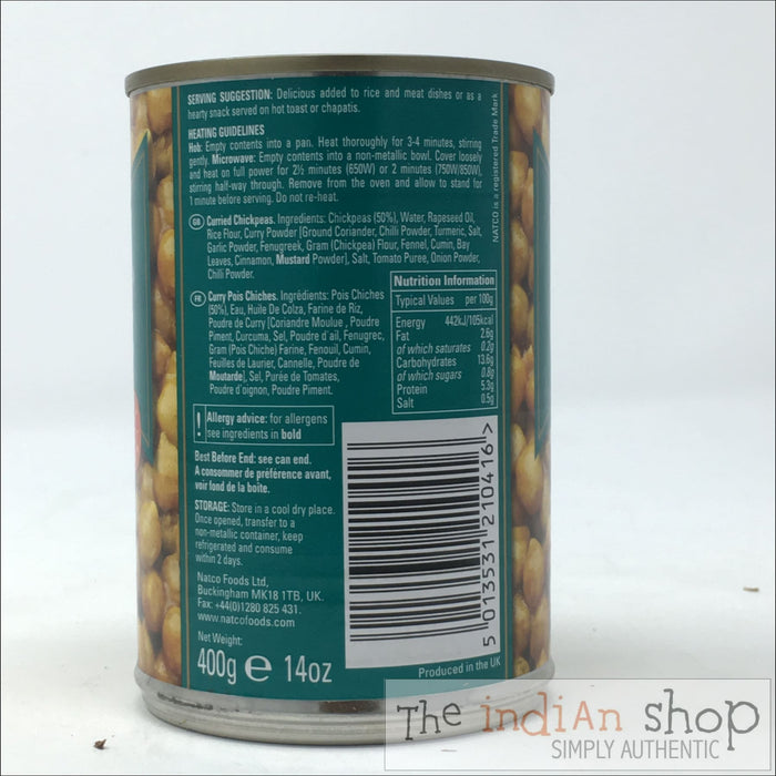 Natco Chick Peas Curried - 400 g - Canned Items