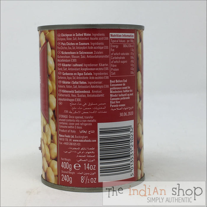 Natco Chick Peas Boiled - 400 g - Canned Items