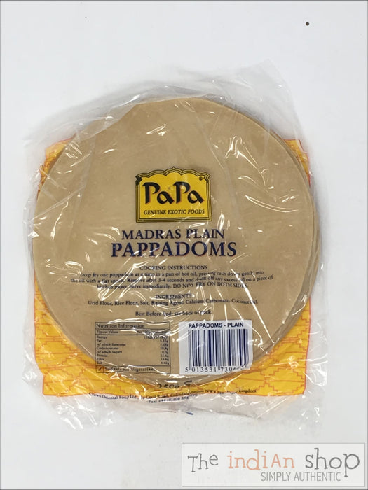 Papa Madras Papadadoms - 250 g - Appallams