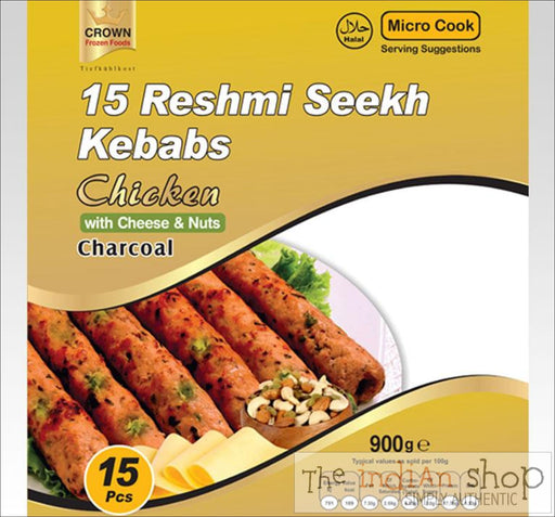 Crown Reshmi Seekh Kebab Chicken - 900 g - Frozen Non Vegetarian Food