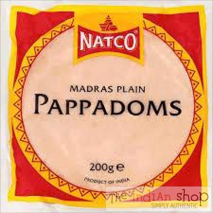 Natco Plain Pappadoms Madras - 3 - 200 g - Appallams
