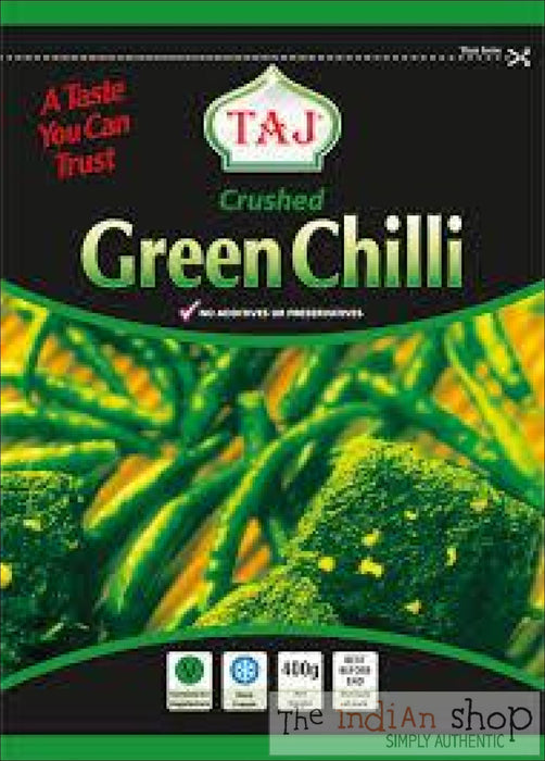 Taj Crushed Green Chilli - Frozen Vegetables