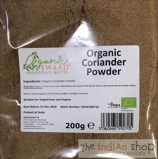 Organic swaad Coriander (Dhana) Powder - 200 g - Spices