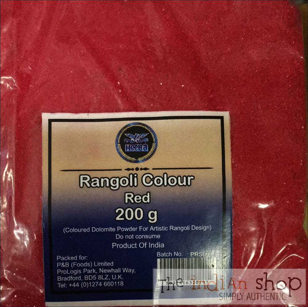 Heera Red Rangoli Colour - 200 g - Pooja Items