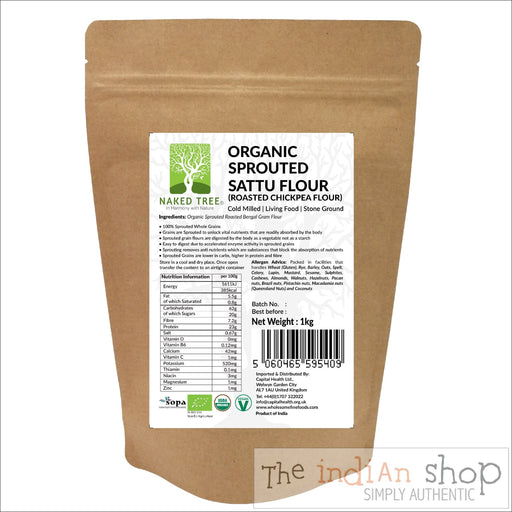 Naked Tree Organic Sprouted Sattu Flour - 1 Kg - Organic And Free From Range