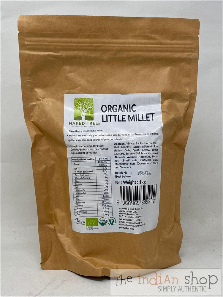 Naked Tree Organic Little Millet - 1 Kg - Organic And Free From Range