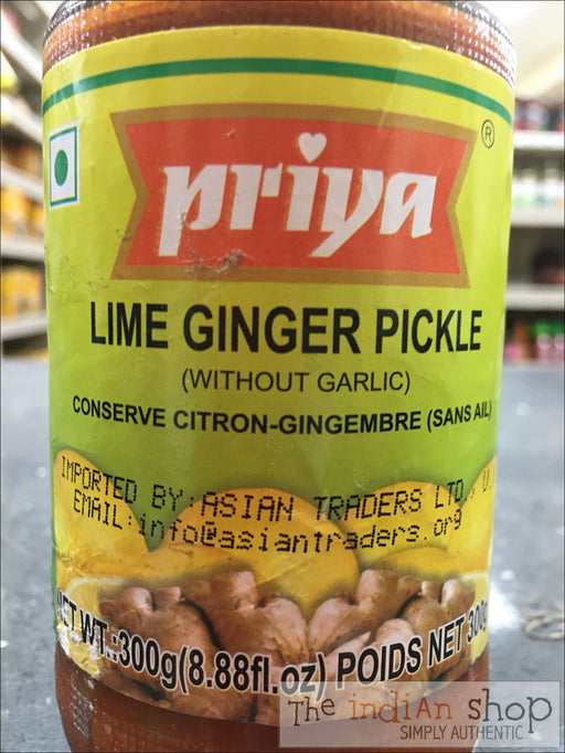Priya Lime and Ginger Pickle - 300 g - Pickle