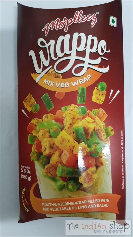 Mopleez Mixed Veg Wrap - 156 g - Frozen Ready to Eat