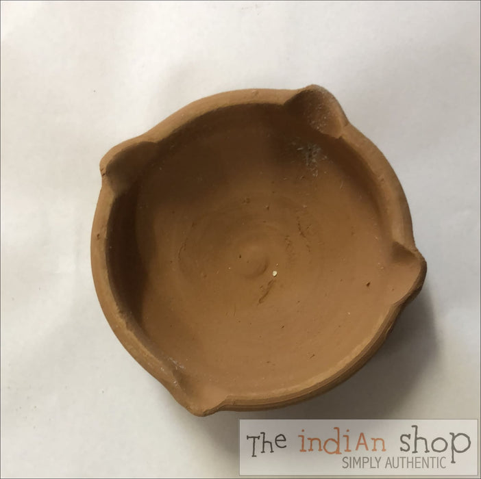 Four Mouth Clay Matki Diyas - 1 piece - Pooja Items