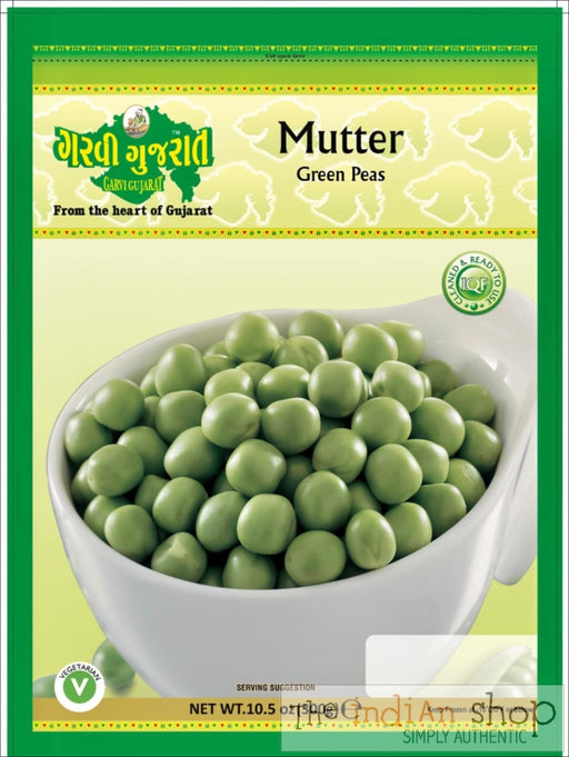 Garvi Gujarat Frozen Green Peas - 300 g - Frozen Vegetables