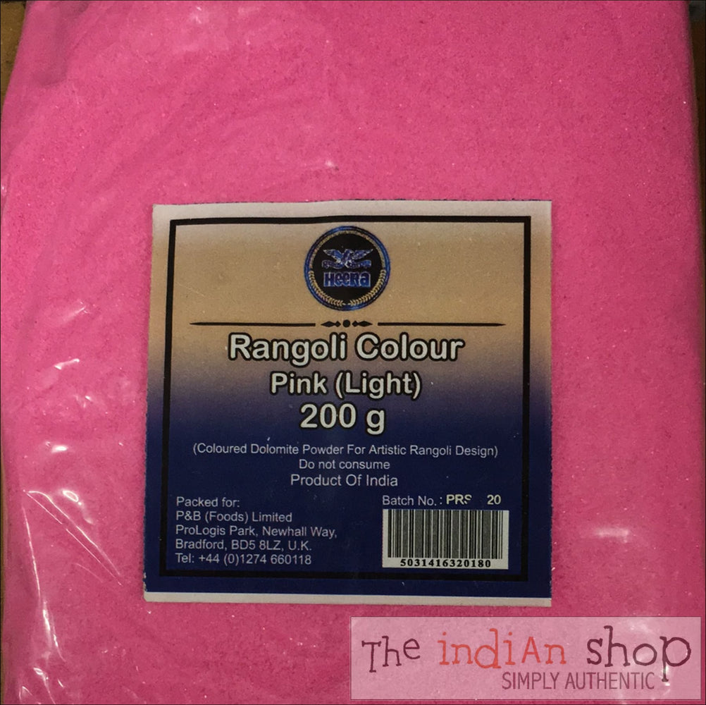 Heera Light Pink Rangoli Colour - 200 g - Pooja Items