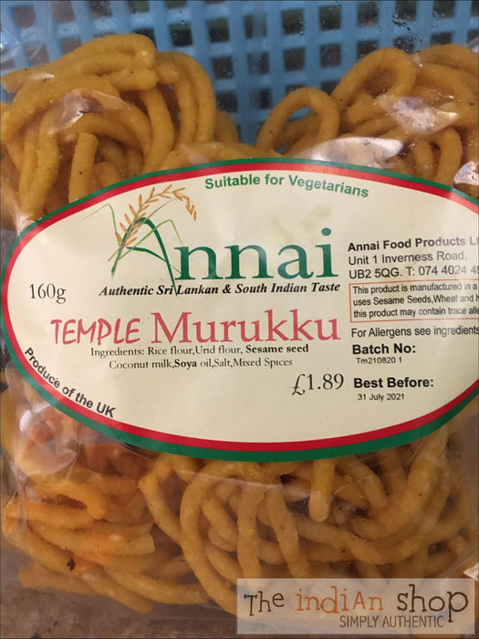 Annai Temple Murukku - 160 g - Snacks