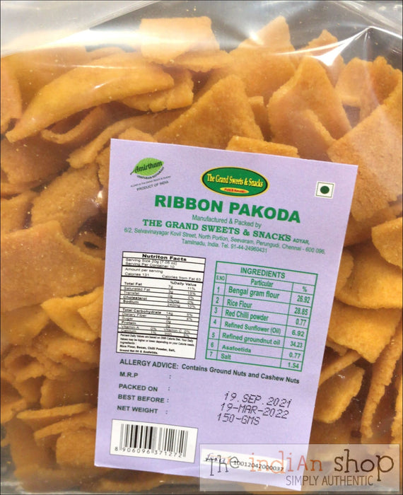 Grand Sweets Ribbon Pakoda - 150 g - Snacks