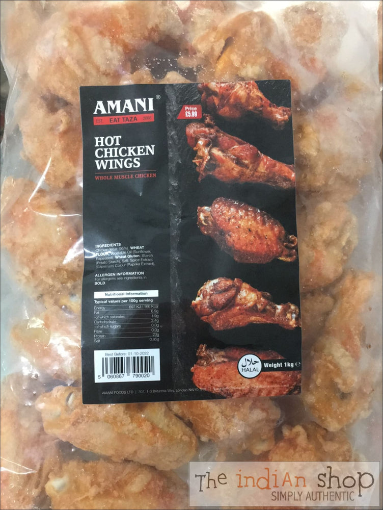 Amani Hot Chicken Wings - 1 Kg - Frozen Non Vegetarian Food
