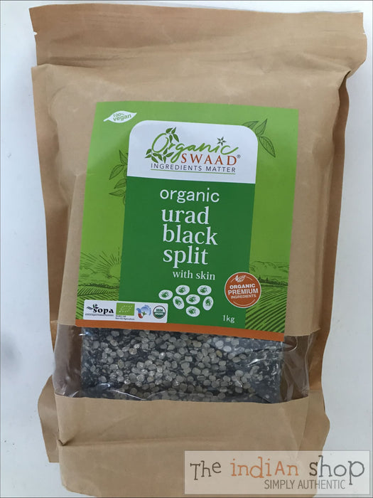 Organic Swaad Black Gram (Urad) Split with skin - Lentils