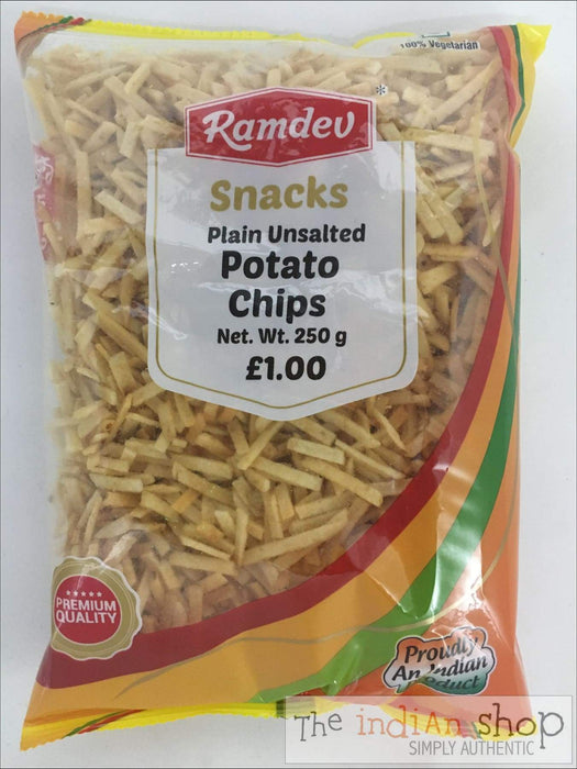 Ramdev Plain Unsalted Potato Chips - Snacks