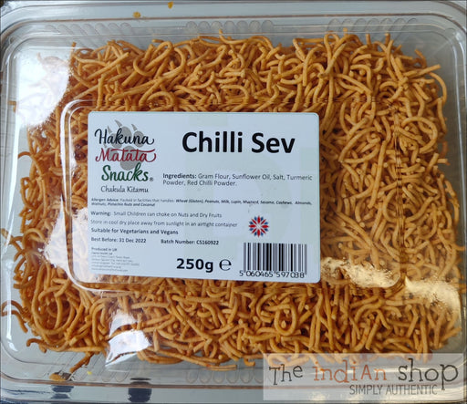 Hakuna Matata Hand Made Chilli Sev - 250 g - Snacks