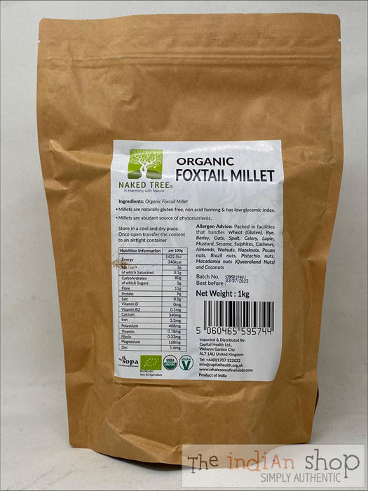 Naked Tree Organic Foxtail Millet - 1 Kg - Organic And Free From Range