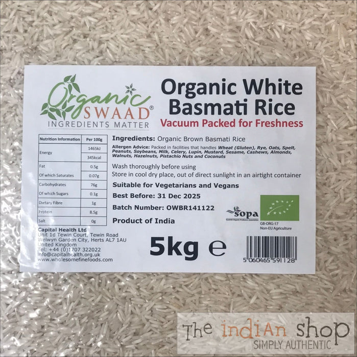 Organic Swaad White Basmati Rice - Rice