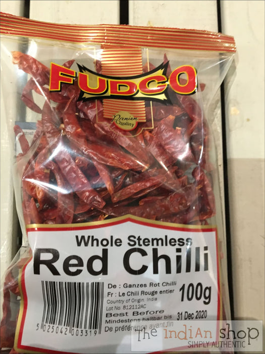 Fudco Whole Chilli Stemless - Spices