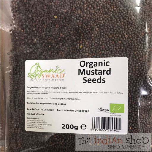 Organic swaad Black Mustard Seeds - 200 g - Spices