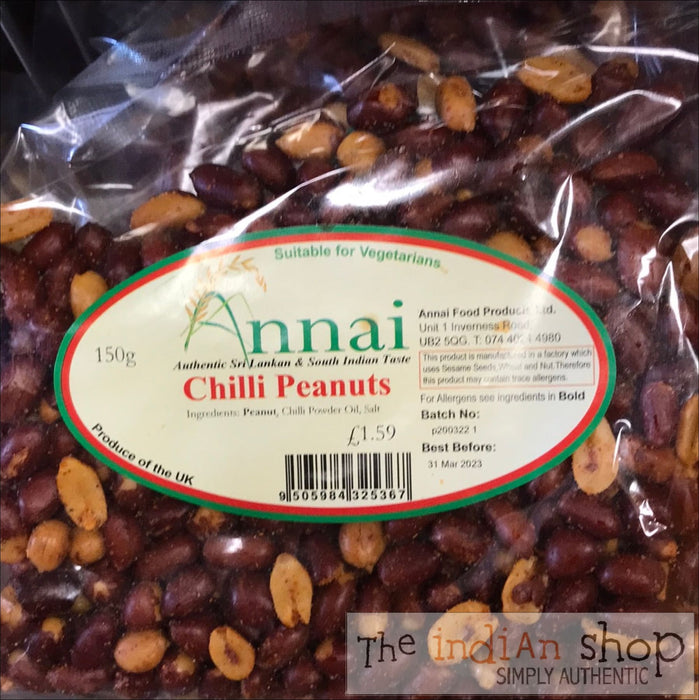 Annai Chilli Peanuts - 150 g - Snacks