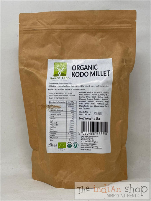 Naked Tree Organic Kodo Millet - 1 Kg - Organic And Free From Range